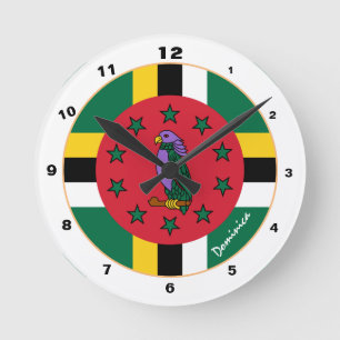Horloge Ronde Dominica Flag & Dominica mode / design tendance
