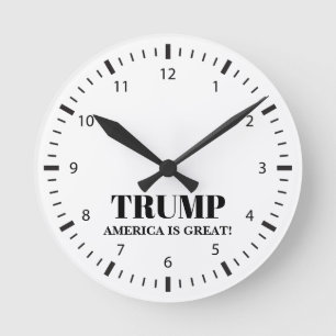 Horloge Ronde Donald Trump Élection 2024 L'Amérique est grande