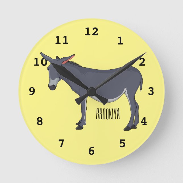 Horloge Ronde Donkey cartoon (Recto)