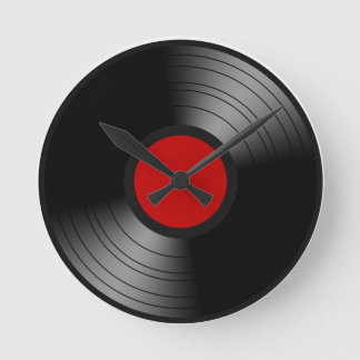 Horloge Ronde Dossier de vinyle
