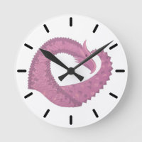 Dragon cardiaque mauve sur blanc