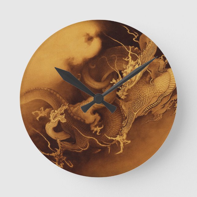 Horloge Ronde Dragon Fantasy Art Clock (Recto)