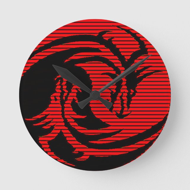 Horloge Ronde Dragon rouge (Recto)