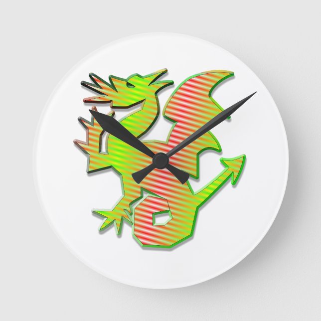 Horloge Ronde Dragon Stylisé (Recto)