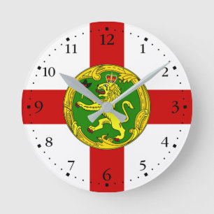 Horloge Ronde Drapeau alderney patriotique
