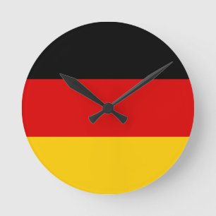 Horloge Ronde Drapeau allemand