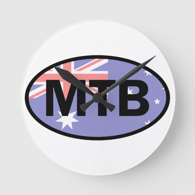 Horloge Ronde Drapeau australien de VTT (Recto)