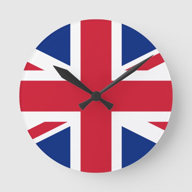 Horloge Ronde Drapeau britannique Union Jack (Recto)