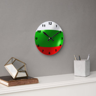 Horloge Ronde Drapeau bulgare