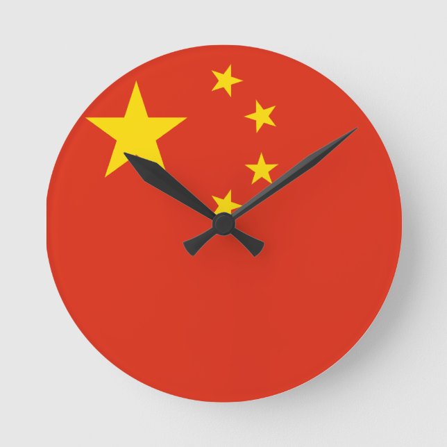 Horloge Ronde Drapeau chinois (Recto)