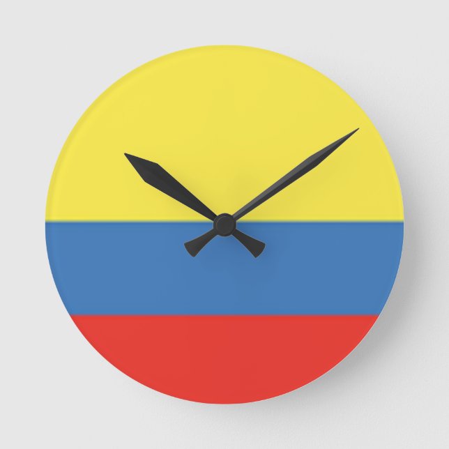 Horloge Ronde Drapeau Colombie (Recto)