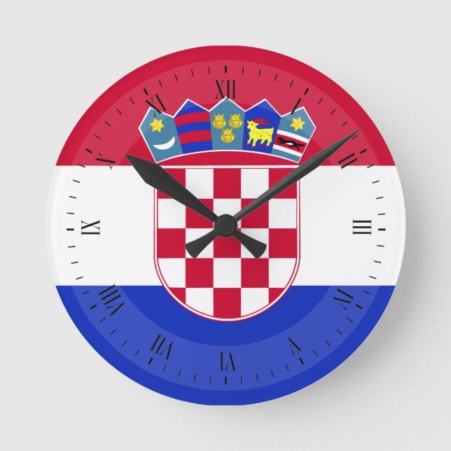 Horloge Ronde Drapeau croate (Recto)