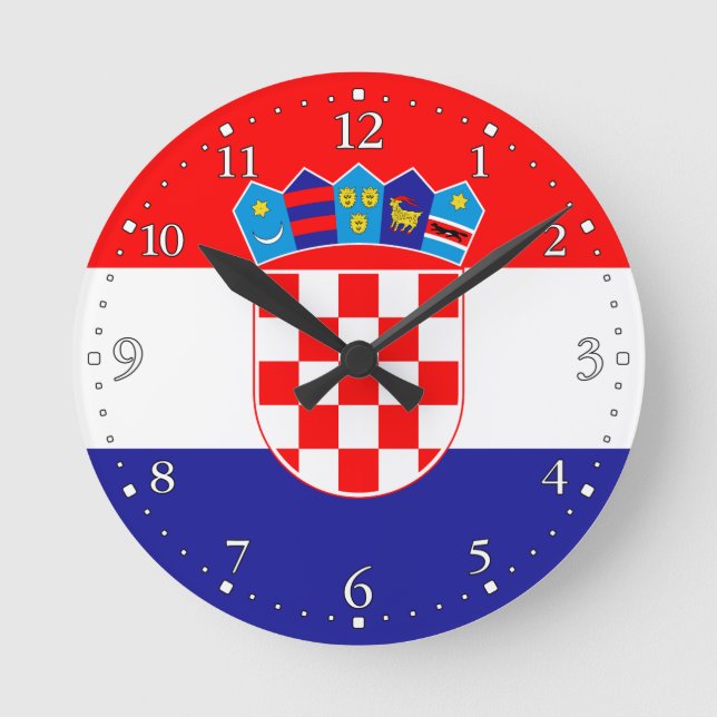 Horloge Ronde Drapeau croate (Recto)