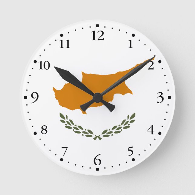 Horloge Ronde Drapeau de Chypre (Recto)