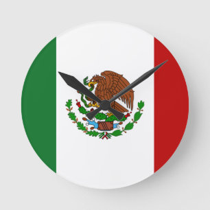 Horloge Ronde Drapeau de Cinco de Mayo au Mexique