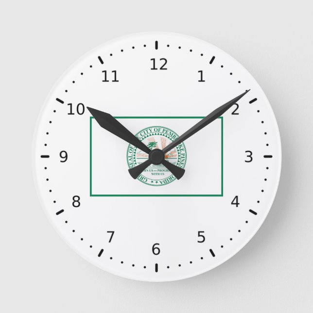Horloge Ronde Drapeau de Fort Pembroke Pines, Floride (Recto)