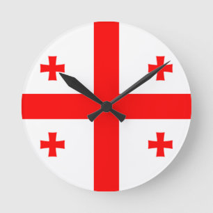 Horloge Ronde Drapeau de Géorgie