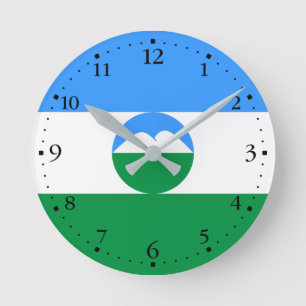 Horloge Ronde Drapeau de Kabardino-Balkarie