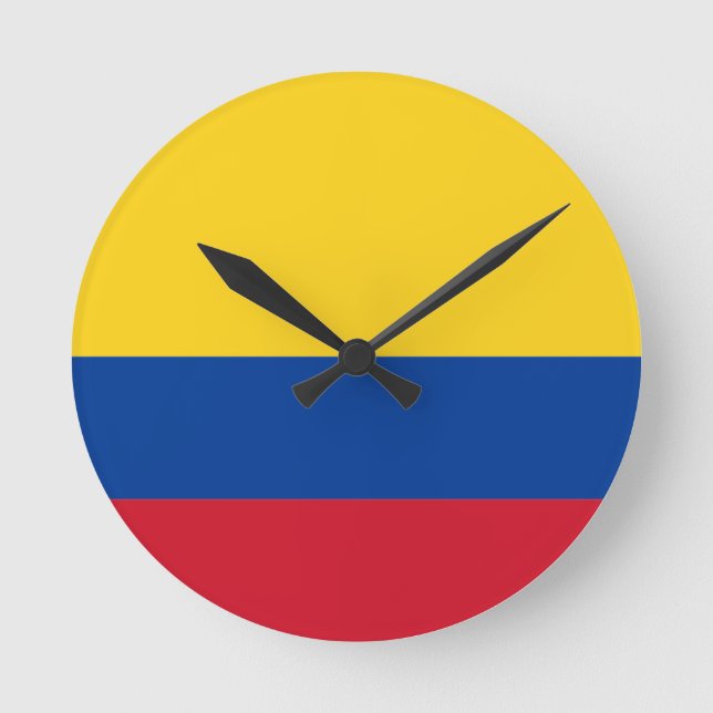 Horloge Ronde Drapeau de la Colombie (Recto)