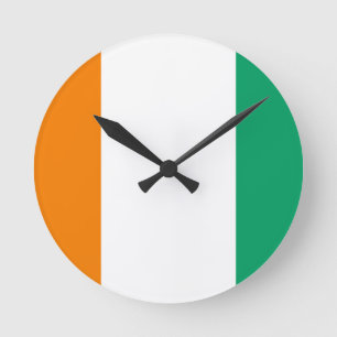 Horloge Ronde Drapeau de la Côte d'Ivoire - La Côte d'Ivoire d