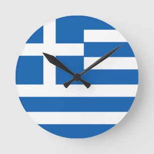Horloge Ronde Drapeau de la Grèce