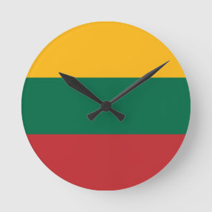 Horloge Ronde Drapeau de la Lituanie