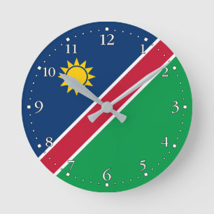 Horloge Ronde Drapeau de la Namibie