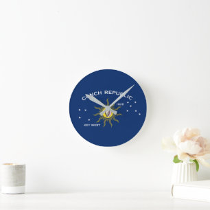 Horloge Ronde Drapeau de la République de Conch, Drapeau de Key 