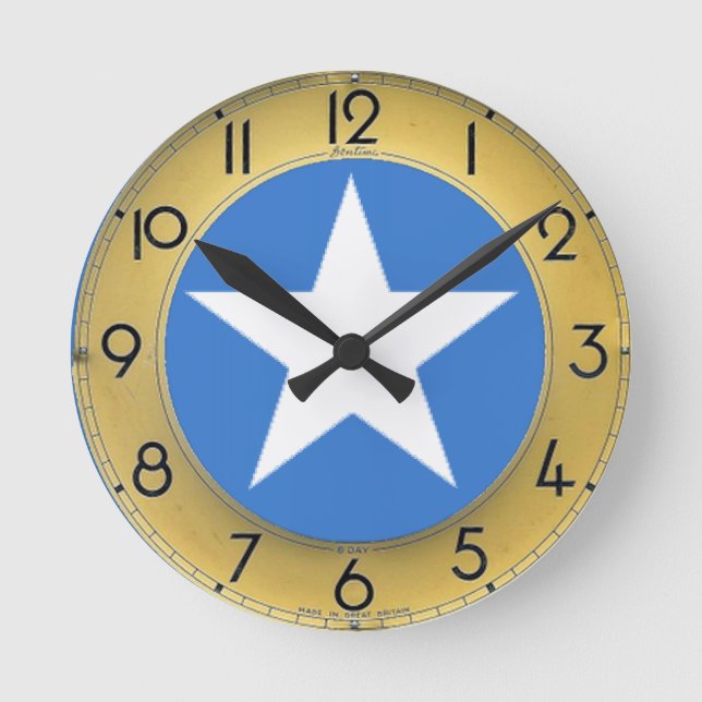 Horloge Ronde Drapeau de la Somalie (Recto)