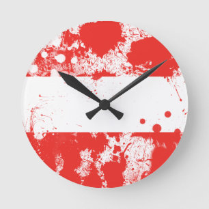 Horloge Ronde Drapeau de l'Autriche