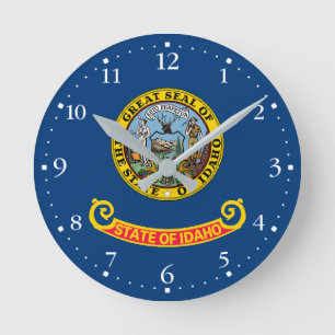 Horloge Ronde Drapeau de l'État de l'Idaho