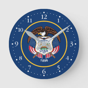 Horloge Ronde Drapeau de l'État de l'Utah