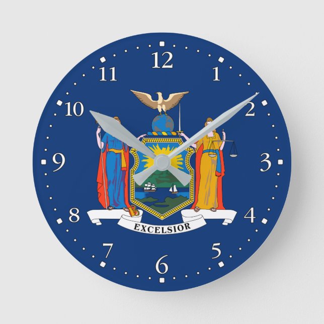 Horloge Ronde Drapeau de l'État de New York (Recto)