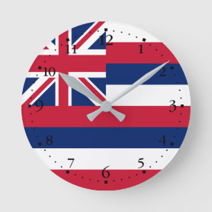 Horloge Ronde Drapeau de l'État d'Hawaii