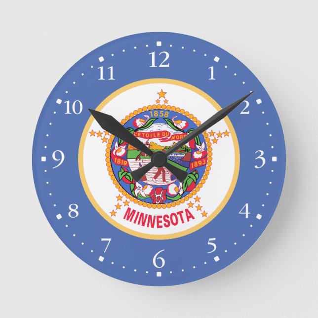 Horloge Ronde Drapeau de l'État du Minnesota (Recto)