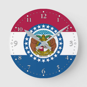 Horloge Ronde Drapeau de l'État du Missouri
