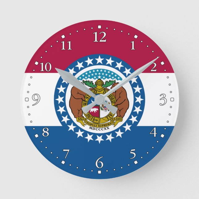 Horloge Ronde Drapeau de l'État du Missouri (Recto)
