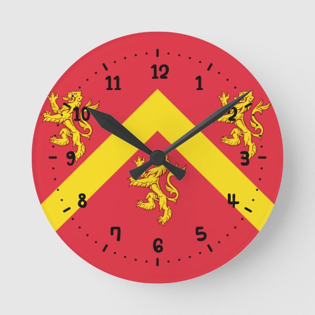 Horloge Ronde Drapeau de l'horloge murale Carré anglophone (Recto)