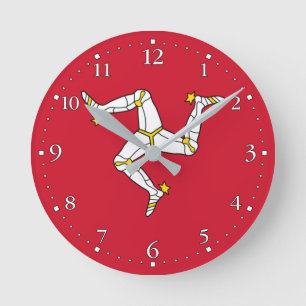Horloge Ronde Drapeau de l'île de Man