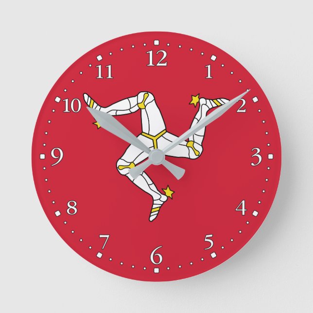 Horloge Ronde Drapeau de l'île de Man (Recto)