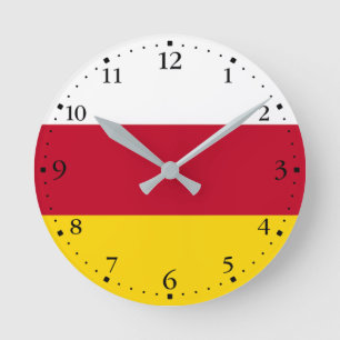 Horloge Ronde Drapeau de l'Ossétie du Nord