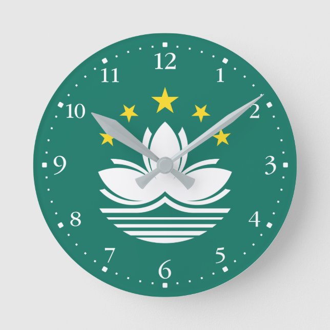 Horloge Ronde Drapeau de Macao (Recto)