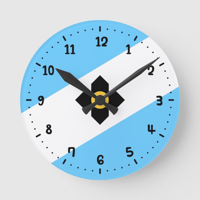 Horloge Ronde Drapeau de Madison, Wisconsin (Recto)