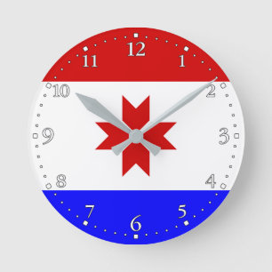 Horloge Ronde Drapeau de Mordovie