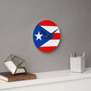 Horloge Ronde drapeau de Porto Rico