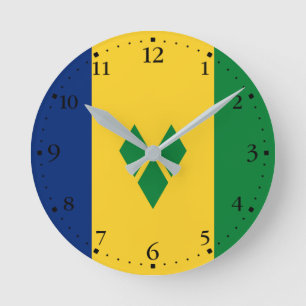 Horloge Ronde Drapeau de Saint-Vincent