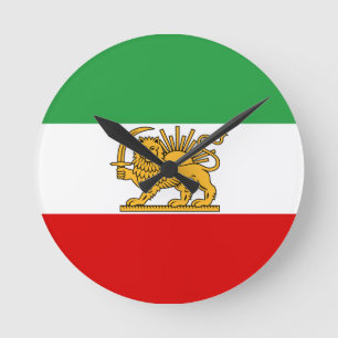 Horloge Ronde Drapeau de Shah de 1964-1980) شیروخورشید