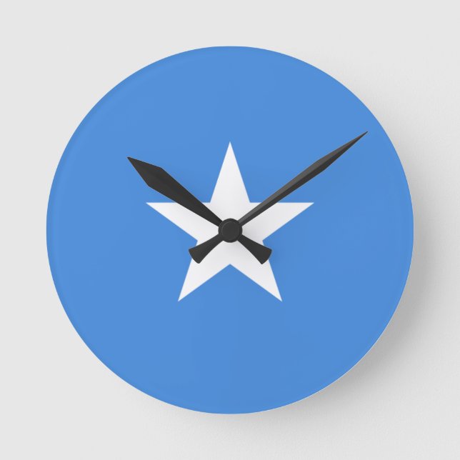 Horloge Ronde Drapeau de Somalie Wall Clock (Recto)