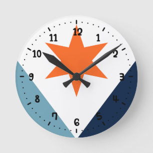 Horloge Ronde Drapeau de Syracuse, New York