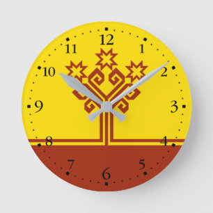Horloge Ronde Drapeau de Tchouvachie